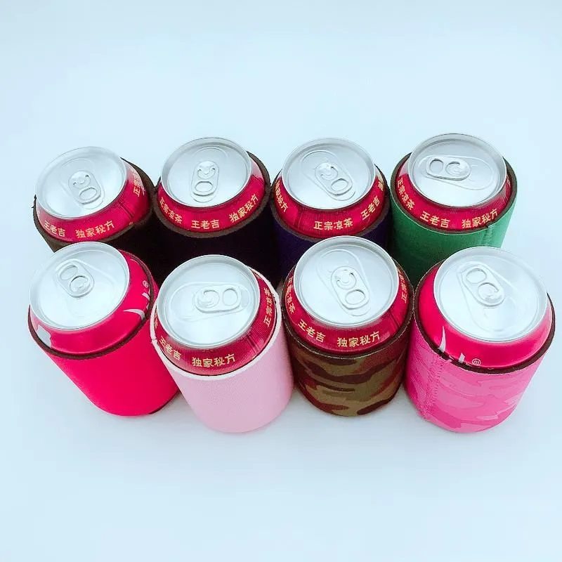 Slim Can Beer Insolatorer Premium Neoprene Beverage Cooler Collapsible Cola Soda Bottle Koozies Cactus Leopard Can Sleeve Offle 244p