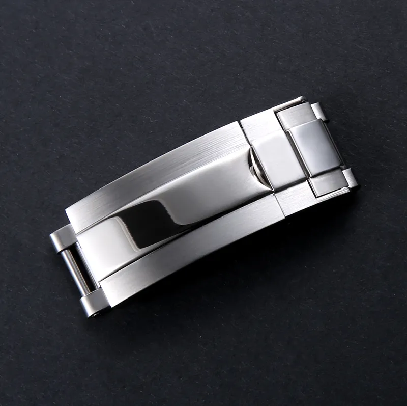 9mm X9mm NUOVO cinturino orologio in acciaio inossidabile di alta qualità cinturino con fibbia regolabile chiusura deployante Rolex Submariner Gmt Straps243b341d