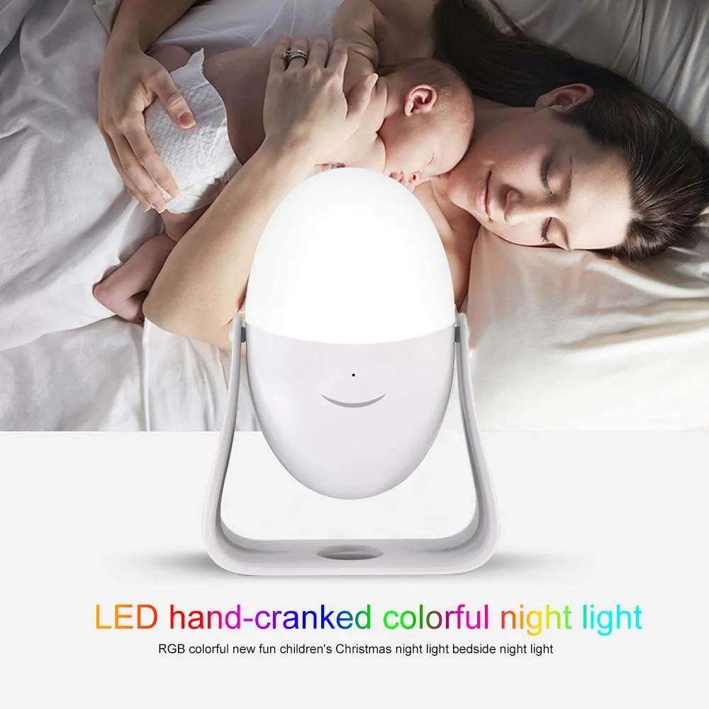 Brelong Fun RGB Yumurta Dönen Taşınabilir Gece Işık Çift Kapalı Yatak Odası için Romantik Çok Deli Atmosfer Işıkları242Z