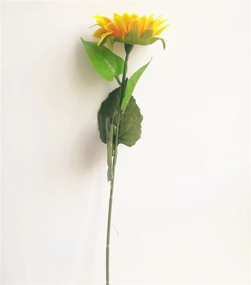 Tournesol à tige unique, 60cm/23.62 pouces, fleurs artificielles, tournesols pour vitrine de maison, décor de noël, couleur jaune