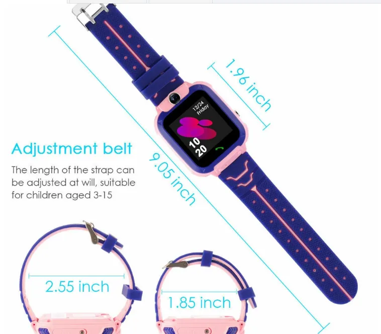 Waterproof boys girls kids smart watch 2020 bracelet children smart watches phone camera design for sim card