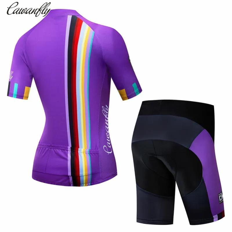 Maglia da ciclismo Imposta IRONANT Coppia da donna Manica corta Abbigliamento estivo Abbigliamento da bici 2021 Pro Team Purple2030