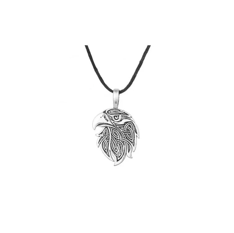 JF066 Viking Fashion Style Pagan Panned Norse Hawk Amulet Fox Charm Wolf Head Ожерелье для Men347k