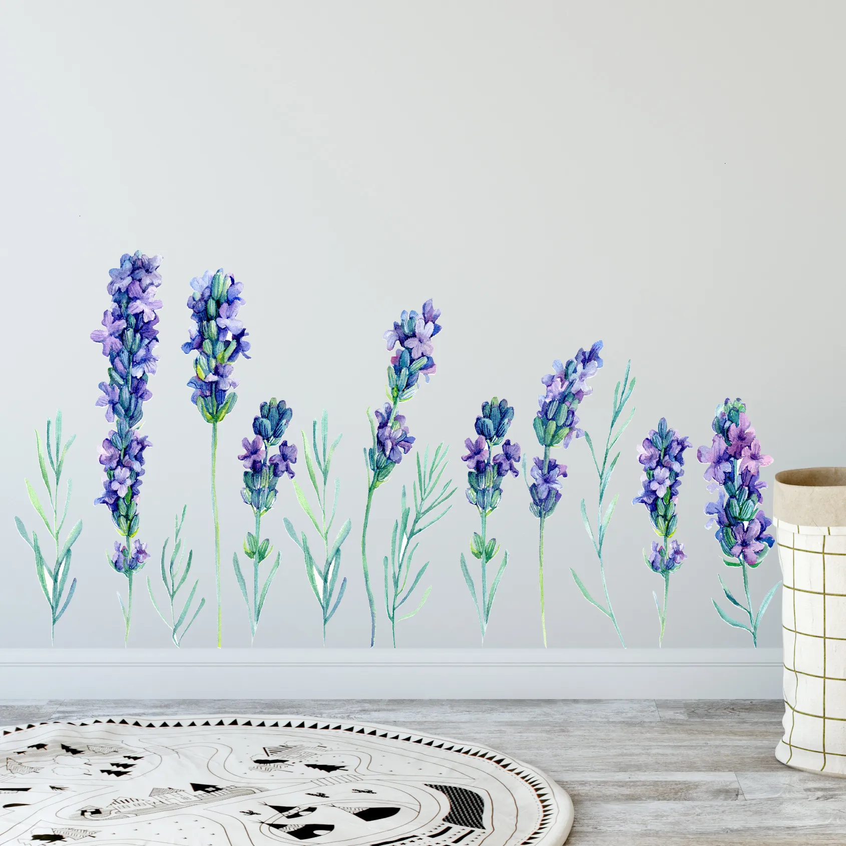 Può spostare l'adesivo dell'acquerello Arredamento la casa moderno Un gruppo di fiori impermeabile soggiorno Combina immagini sulla scatola di fiammiferi Qt003