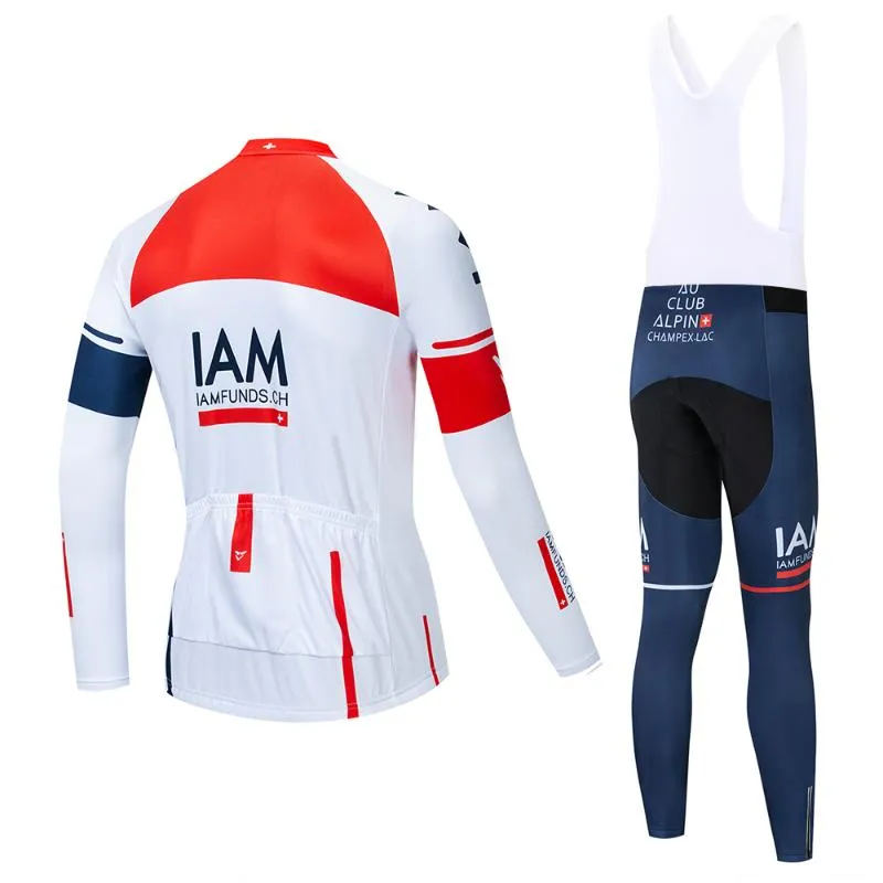 2020 equipe iam manga longa conjunto camisa de ciclismo primavera outono ropa ciclismo respirável roupas bicicleta corrida mtb bicicleta 9d gel pad233s