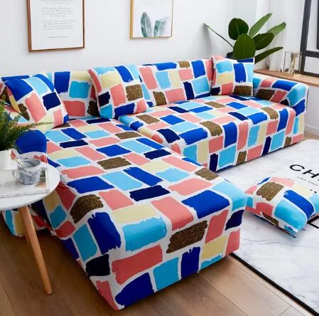 Conjunto de capa de sofá geométrica, elástica para sala de estar, animais de estimação, canto em forma de l, chaise longue336c