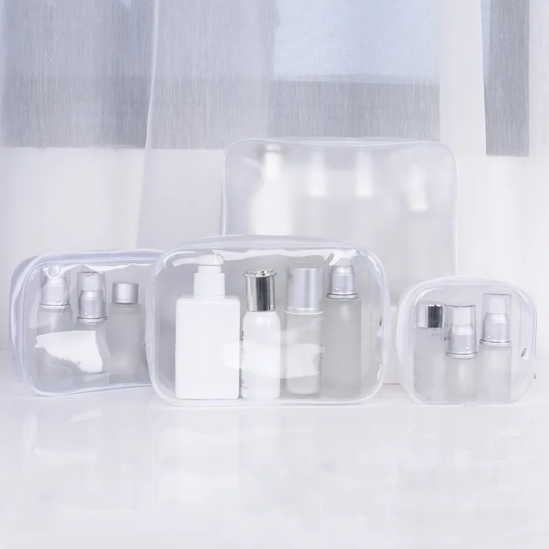 eTya Transparente Kosmetiktasche, transparenter Reißverschluss, Reise-Make-up-Etui, Damen-Make-up-Beauty-Organizer, Toilettenartikel, Waschbad, Aufbewahrungstasche, 256 V