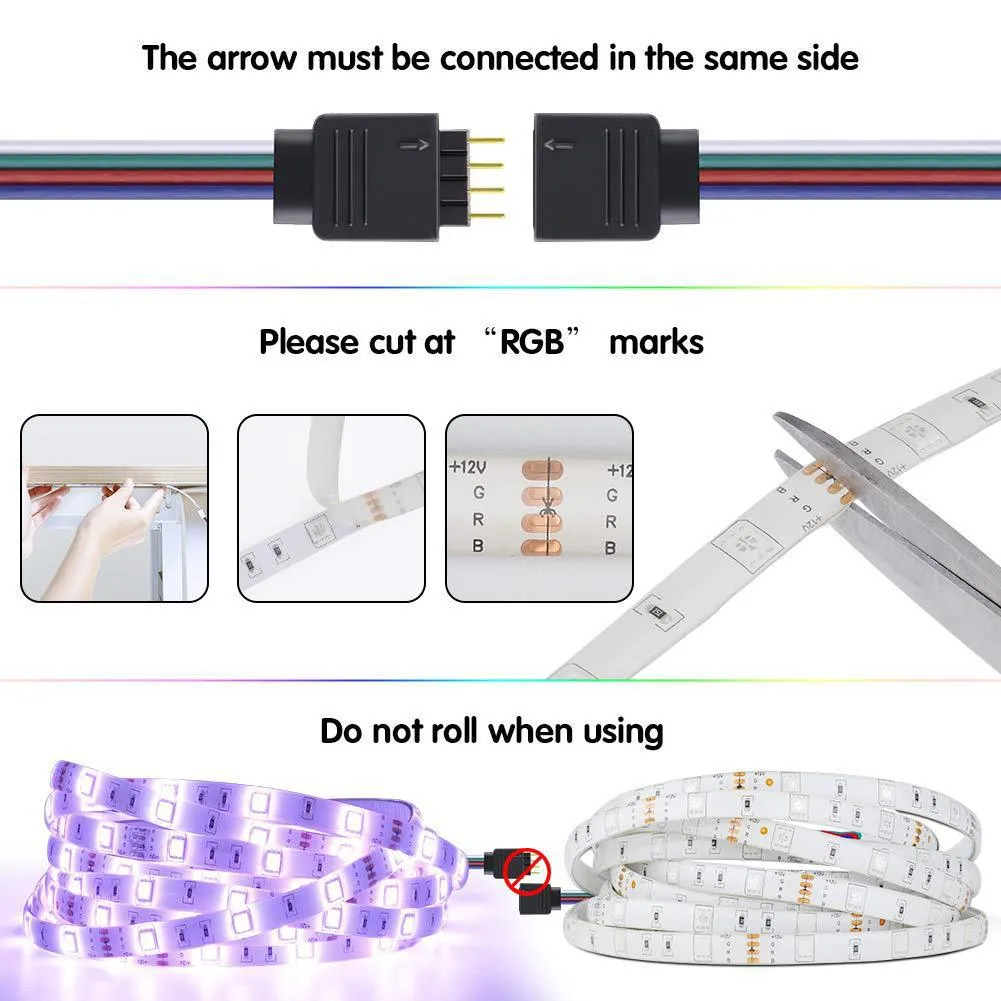 Музыкальный звук, активные светодиодные ленты, 12 В, 5050 RGB, умные светодиоды, гибкая лента, интеллектуальная световая лента, комплект 5 м, 300 светодиодов, водонепроницаемость 335C