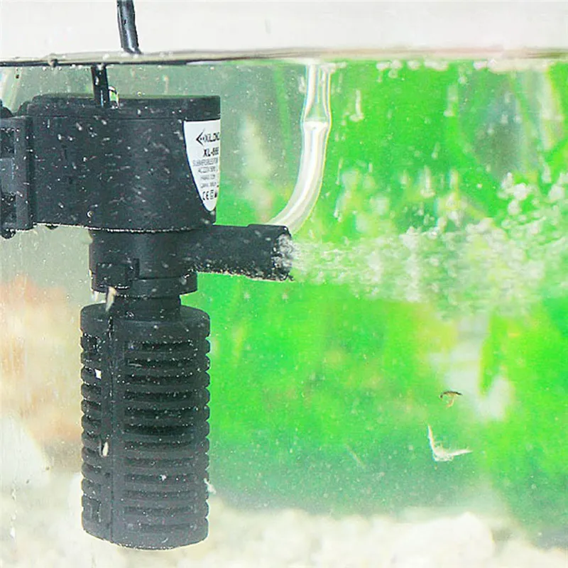3 In 1 Silent Aquarium Internal Filter Submersible Oxygen Water Pump Sponge For Fish Tank Air Circulation Pump 3W 3