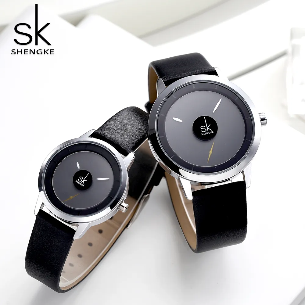 Shengke Paar Horloges Mode Quartz-Horloge Vrouwen Horloge Klok Relojes Mujer Casual Dameshorloge Montre Femme Creatieve Dial206p