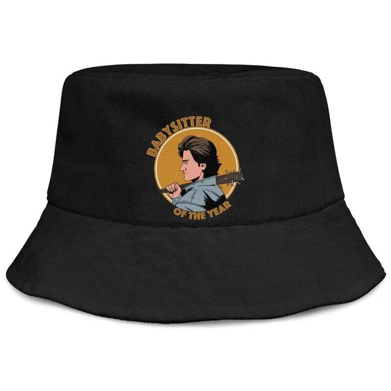 Stranger Things Bem-vindo ao logotipo Hawkins preto feminino balde de pesca chapéu de sol design equipe esportiva único balde clássico suncap4852178