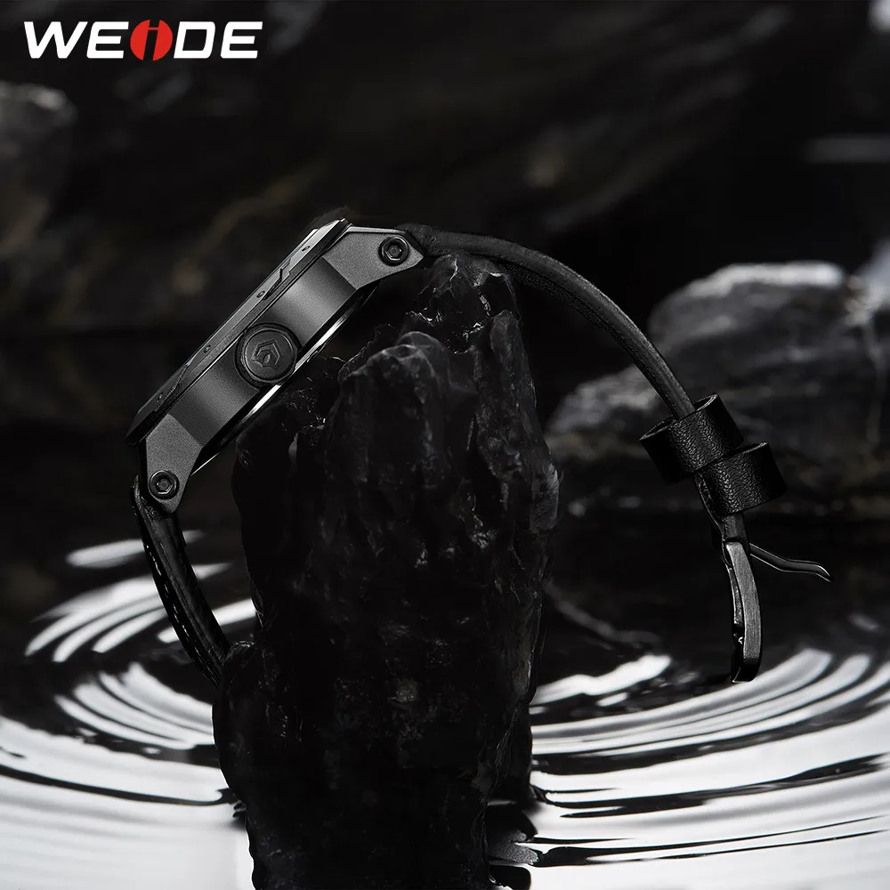 CWP 2021 WEIDE Montres Mens Sports Modèle Quartz Mouvement Bracelet En Cuir Bande Montre-Bracelet Relogio Masculino Armée Militaire Horloge Orolo309P