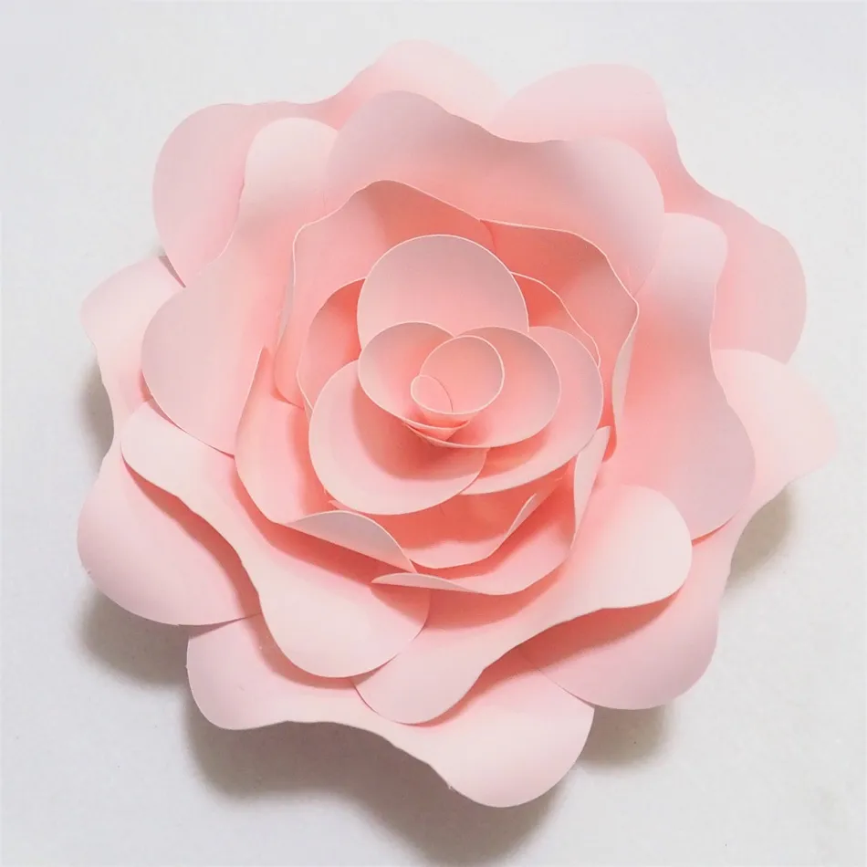 DIY artificiell stor papper rose blommor bakgrund 15-50cm fulla kit för bröllop händelse baby plantskola dekor med video tutorials