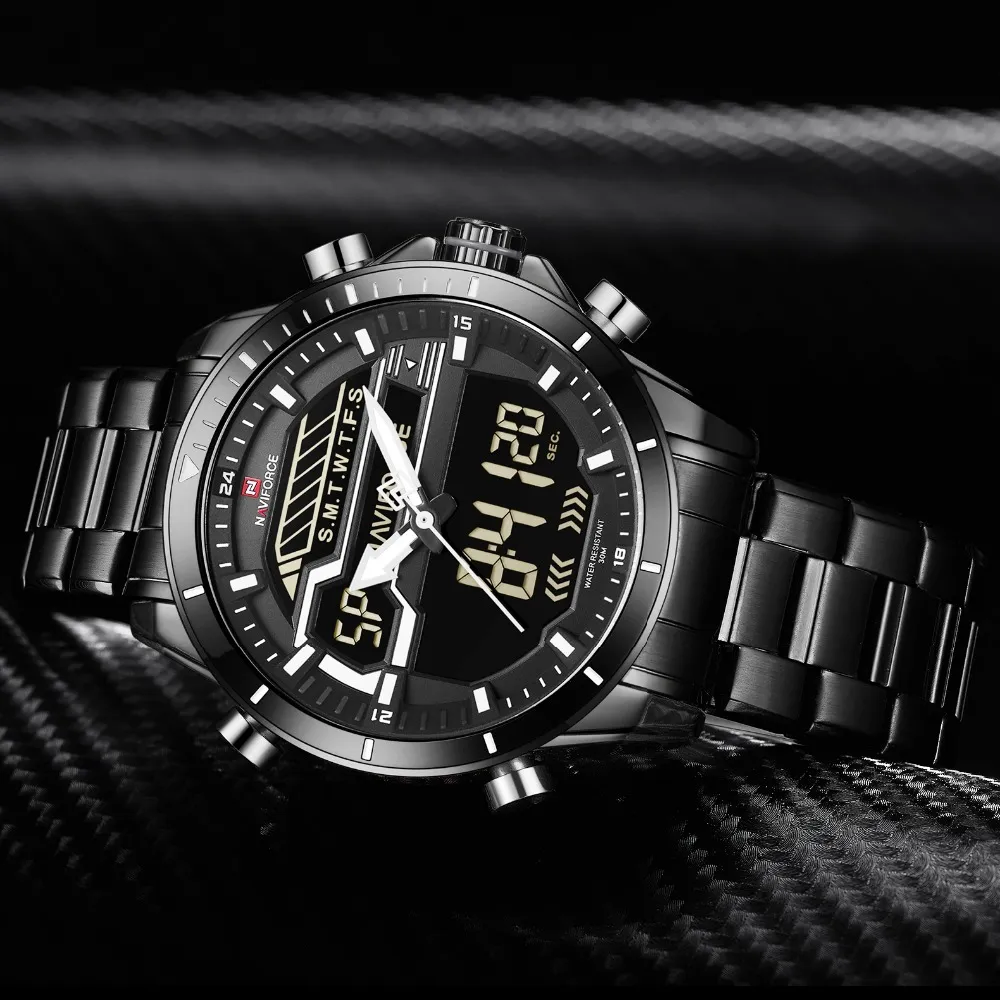 NaviForce męskie zegarki Top Luksusowa marka Mężczyźni Sport Watch Kwarc Led Men Digital Clock Man Waterproof Army Army Wrrist Wat328s
