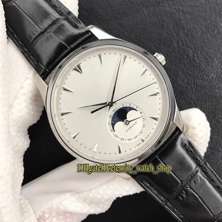 ZF Top Edition Master Ultra Thin Moon 1368420 White Dial Cal 925 1自動メンズウォッチ正しいムーンフェーズスチールケースレザー-STRA326T