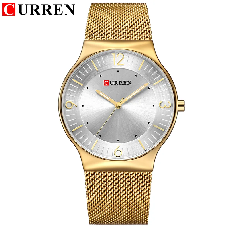 CURREN лучший бренд класса люкс мода классический дизайн кварцевые мужские часы полный стальной ремешок наручные часы Hodinky Relogio Masculino208c