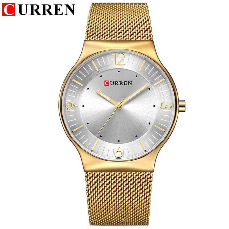 Curren Top Brand Luxury Moda Classic Design Quartz Men Watches Full Steel Band Wristwatch Hodinky Relogio Masculino208C