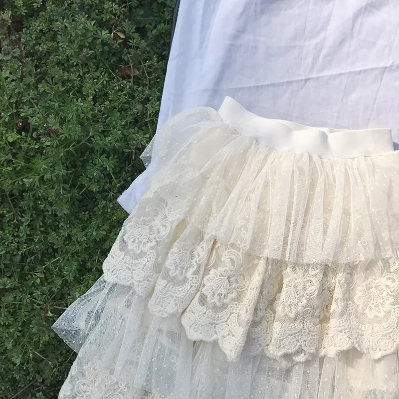 Filles jupe printemps nouvelle corée enfants vêtements printemps 2020 dentelle couture broderie jupe longue fille Tutu jupes enfants Y2007042372896