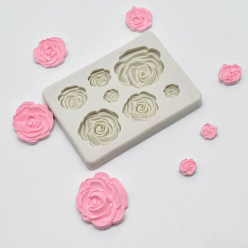Kwiat róży silikonowy Forma Formy Forma Dekorowanie narzędzia czekoladowe narzędzie do pieczenia skrobaczka 226z