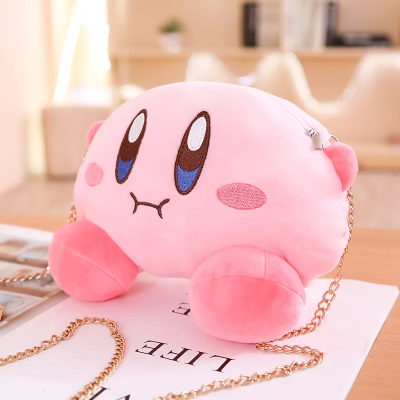Kawaii Kirby Star Plush Toy Messenger Bag Purse Kirby Plush Drawstring Pocket Coin Bag Coin Purse Cartoon Plush Gift7017834