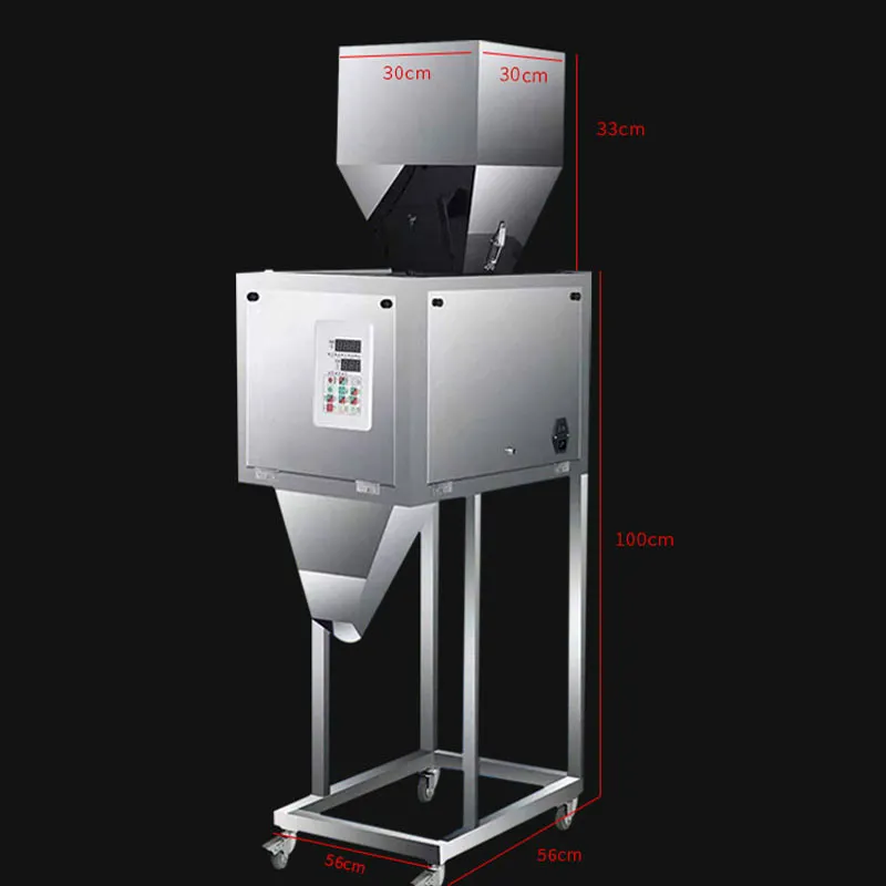 Machine de pesage et d'emballage automatique 50-5000g, pour grains de café, fleurs, thé, vis, remplissage d'aliments pour chats, 229p