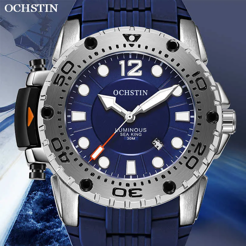 Ochstin 2019 Männer Neue Mode Top Marke Luxus Sport Uhr Quarz Wasserdichte Militär Silikon Strap Armbanduhr Uhr Relogio Y190245a