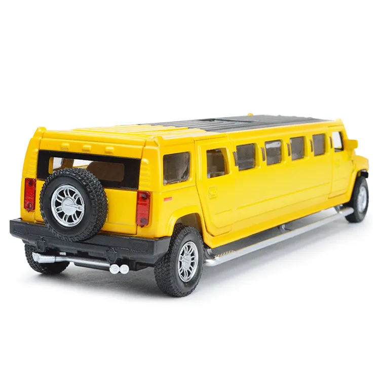high simulation 132 alloy hummer limousine metal diecast car model pull back flashing musical kids toy vehicles Y2003188176472