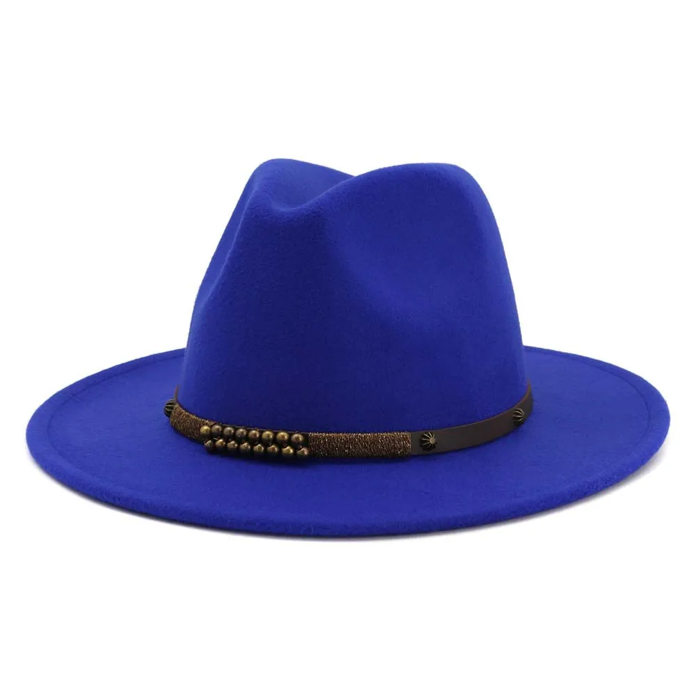 Wysokie wełnę wysokiej wysokości poczuł Jazz Fedora Hats for Men British British Classic Trilby Party Formal Panama Cap Floppy Hat321b