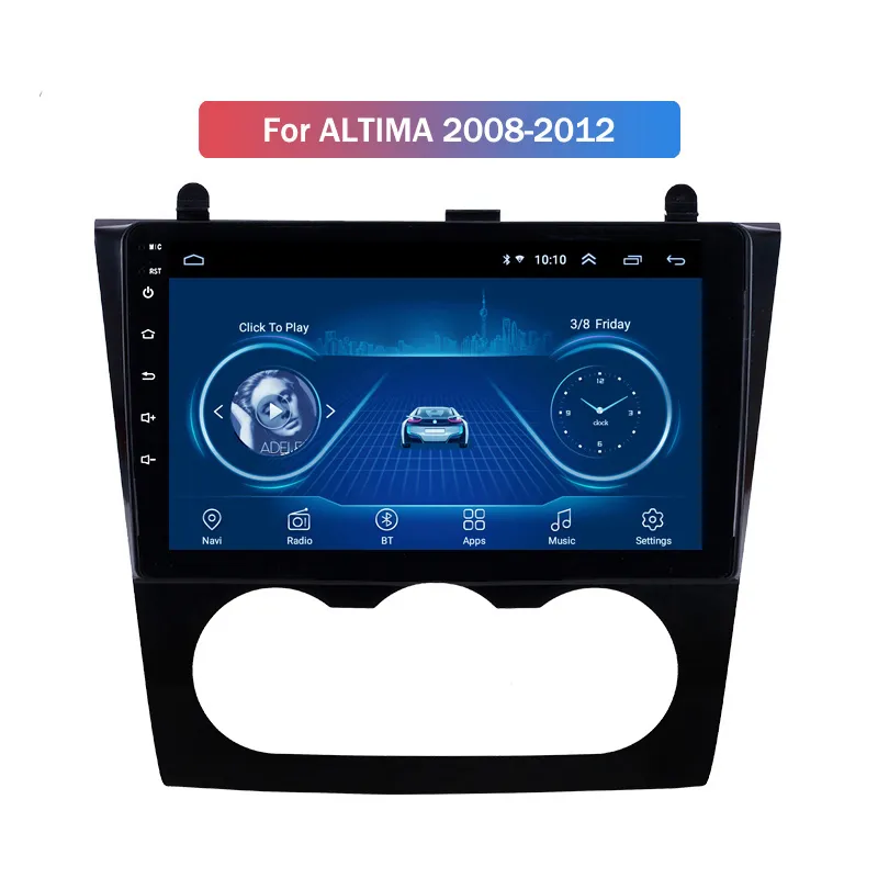 10.1 بوصة من نظام GPS للسيارات Android لـ Nissan Altima 2008-2012 نظام الوسائط المتعددة الصوتية الراديوية