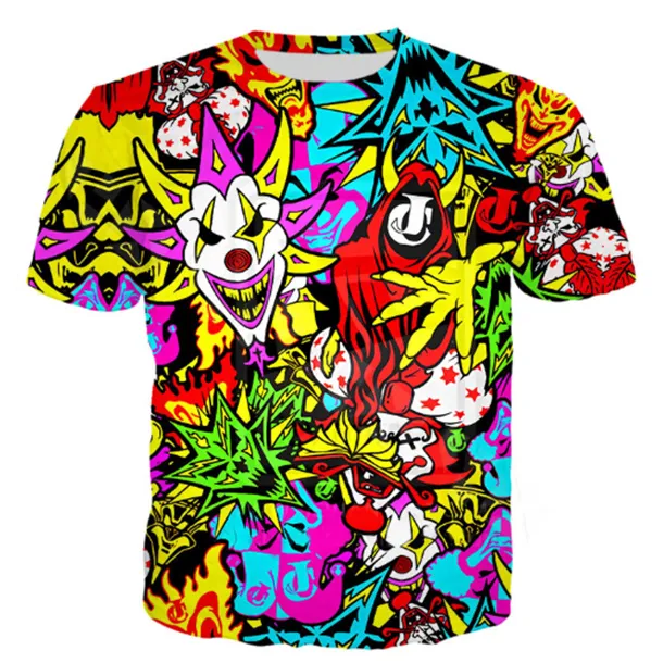 Nieuwste 3D Gedrukt T-shirt Insane Clown Posse Korte Mouw Zomer Stijl Casual Tops Tees Mode O-hals T-shirt Mannelijke DX026