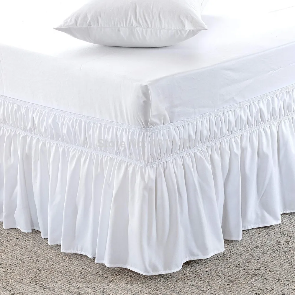 Gonna avvolgenti della gonna da letto Elastico Polveri Letto a letti a letti solidi Easy su Easy Off Fai Fade Resistente Classico elegante 38 cm Y28522915