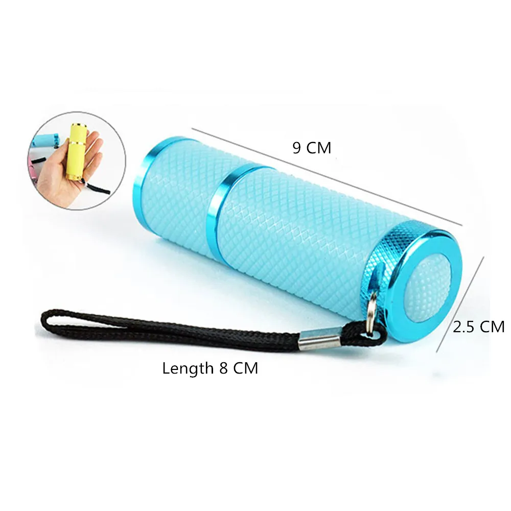 Mini LED Flashlight Lamp UV Light Nail Dryer Portable for Nail Gel 15s Fast Dry Nail Polish Curing Lamp
