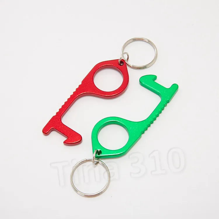 Contactless Key chain operner Door Opener metal pendant opener press non-touch Press Elevator Tool T2I51091