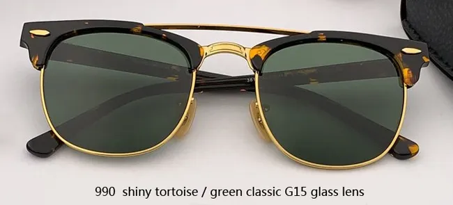 Bütün kulüp güneş gözlükleri erkek kadın marka tasarımcısı UV400 ana gözlükler klasik güneş gözlükleri sürüş yarı rimless rd3816 kare g304p
