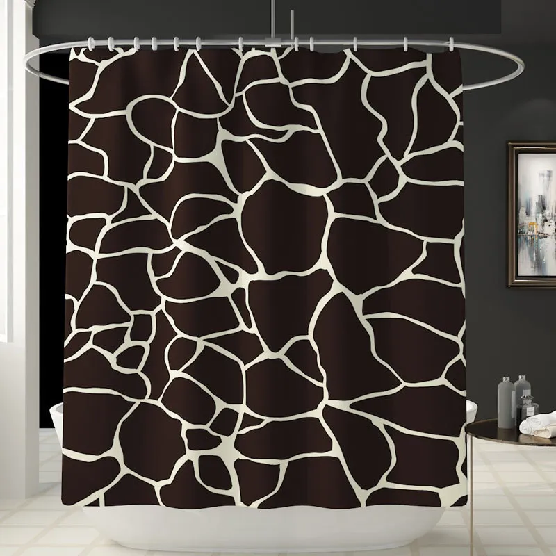 Criativo Impressão Mármore Banheiro À Prova D 'Água Duche Curtaina Pedestal Tapete Tapete Tampa Toilet Set Bath Curtain Mat Set T200102