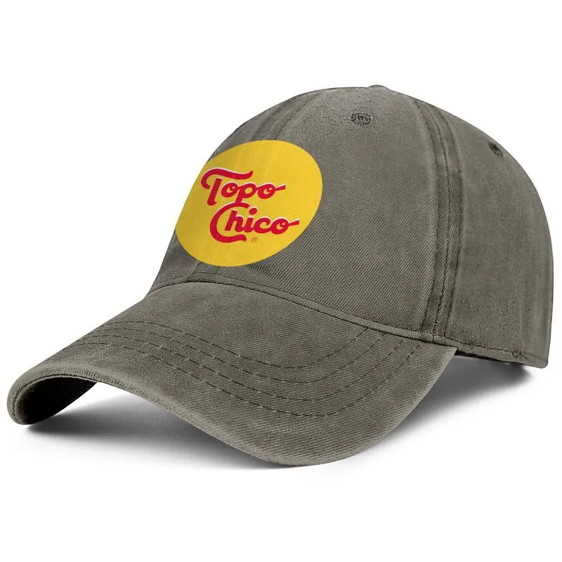 Topo chico mineral vatten unisex denim baseball cap monterade lag stilfulla hattar chico logo ogo flash guld amerikansk flagga sodavatten5269358