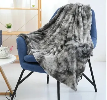 Cobertor de lã de pele sintética lance cobertor de pele macia no sofá longo desgrenhado fuzzy cama falsa cobertores quentes aconchegante12511