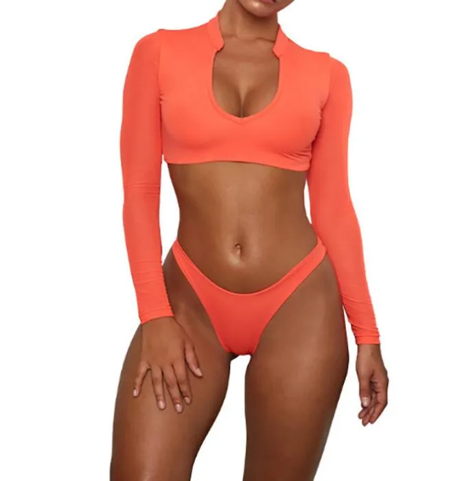 goedkope Sexy Bikini 2019 Badpak Vrouwen Badmode Bikini set Zwemkleding Hoge Taille driedelige Badpakken Badpak s260H