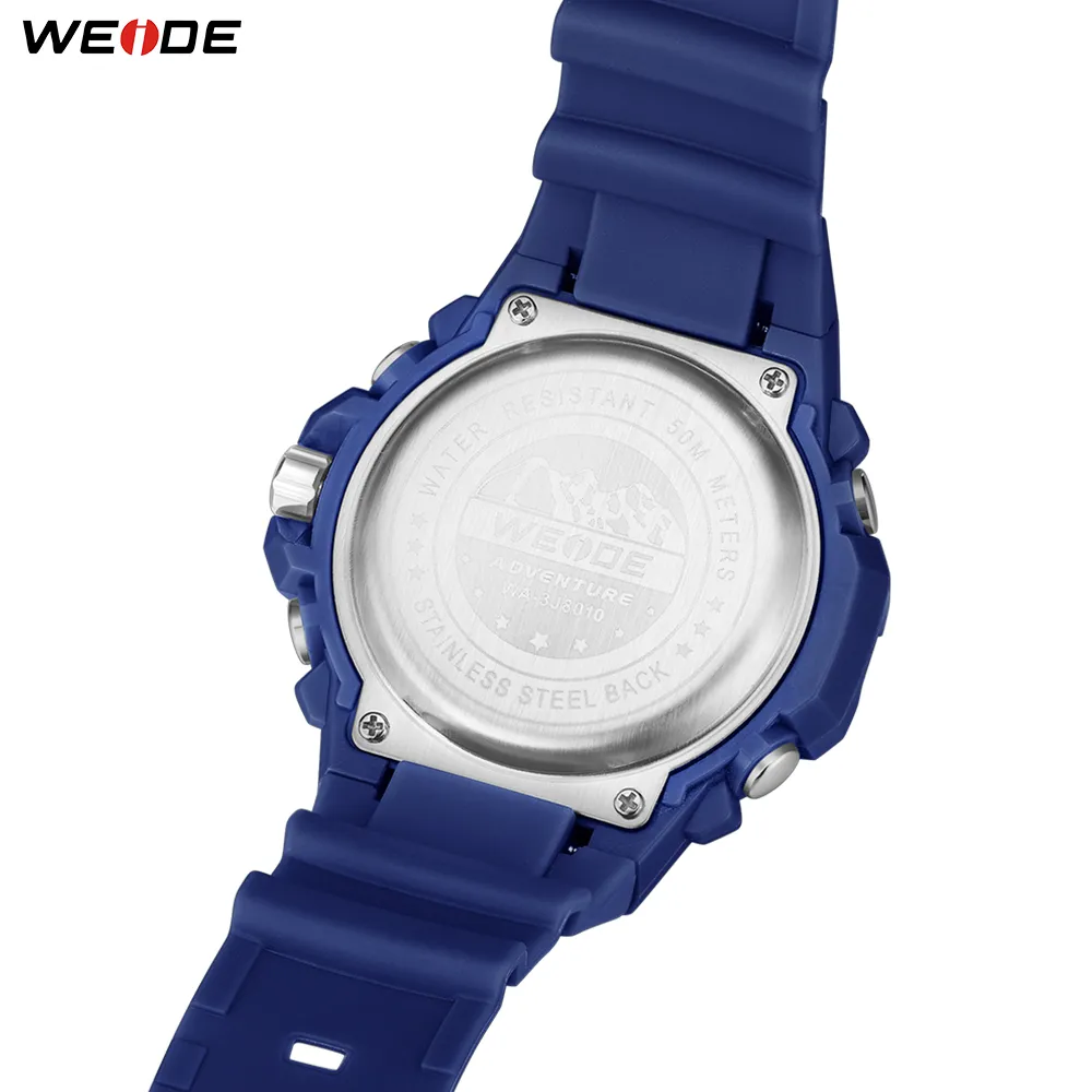 WEIDE sport militaire luxueux horloge chiffre produit numérique 50 mètres résistant à l'eau Quartz analogique main hommes montres-bracelets 297g