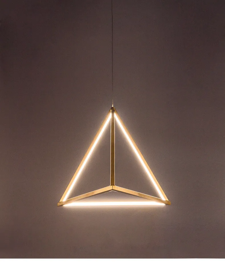 Modern Led Pendant Light Fixture Nordic Black Triangle Hanging Lamp Kitchen Living Room Dining Room Bedroom Home House Decor188h