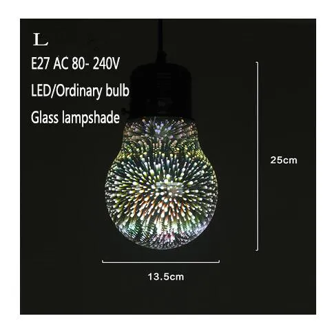 Moderne 3D Kleurrijke Nordic Sterrenhemel Opknoping Glazen Kap Hanglamp Verlichting E27 LED Voor Keuken Restaurant Woonkamer Room2363