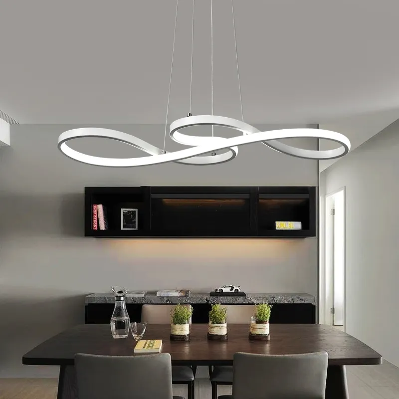 Minimalisme DIY Opknoping Moderne Led Hanglampen Voor Eetkamer Bar schorsing armatuur suspendu Hanglamp Verlichting Fixture213M