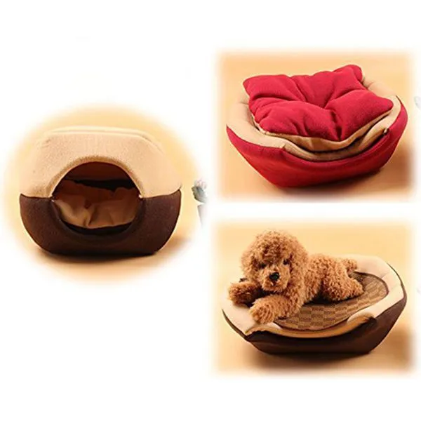 Maison pour animaux de compagnie, lit pour animaux de compagnie, dôme pour chien et chat, tapis d'intérieur à 2 voies, Attaches63798155310338