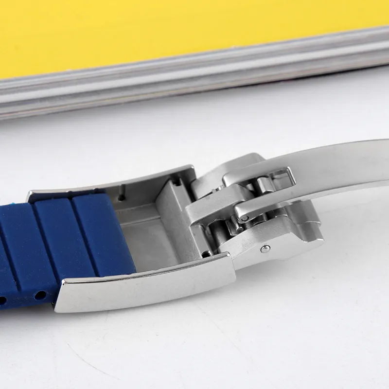 ST9 Glide Lock Hoge kwaliteit horlogebanden Rubberen gespsluiting roestvrij staal 16,9 mm goud zilver roségoud voor onderzeeërhorloge Oyster268w
