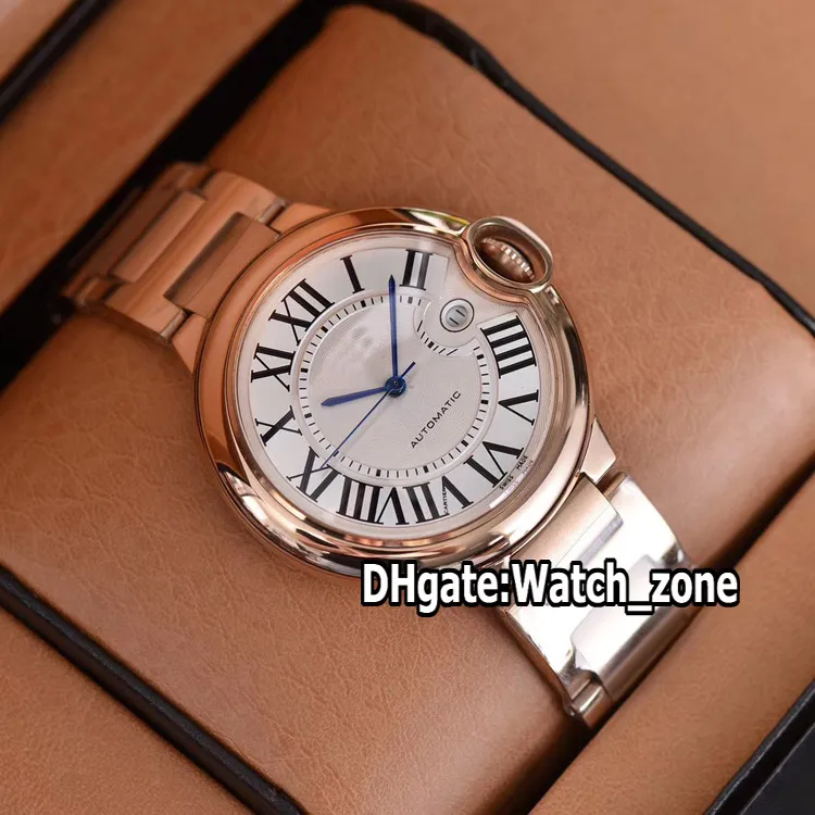 Mode Nieuwe 36mm datum WJBB0005 Witte Dial Seagull Automatic Dames Watch Diamond Bezel Rose Gold Bracelet Ladies Watches Watch Zon211a