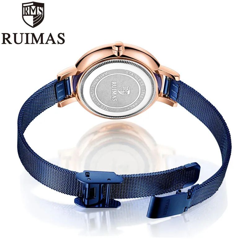 Ruimas Simple Abito analogico Orologi da donna Orologi in acciaio inossidabile Magh Cint Quorz Orologi Lady Watch179r