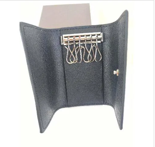 La poche clés Damier Canvas détient des femmes de concepteur classiques célèbres de haute qualité 6 porteurs clés porte-monnaie en cuir en cuir porte-carte portefeuille