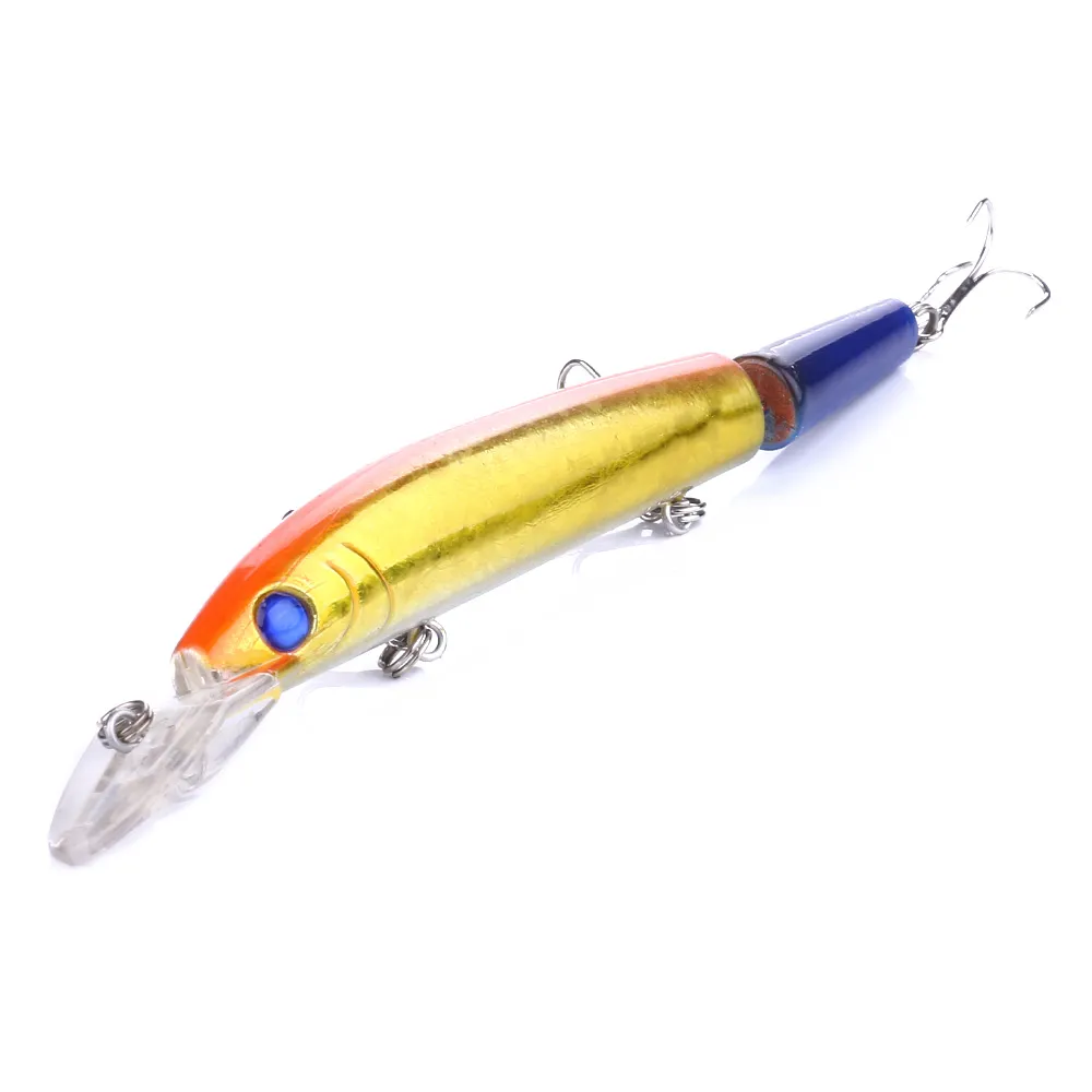 HENGJIA 145 MM articulado minnow iscas de pesca dura 14 5 CM 15G Mar Fada isca De Pesca Três Articuladas Minnow Pesca baiit245t