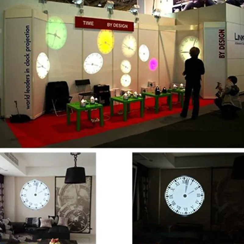 Väggklockor Creative Analog LED Digital Light Desk Projection Roma Arabia Clock Remote Control Home Decor US1268F