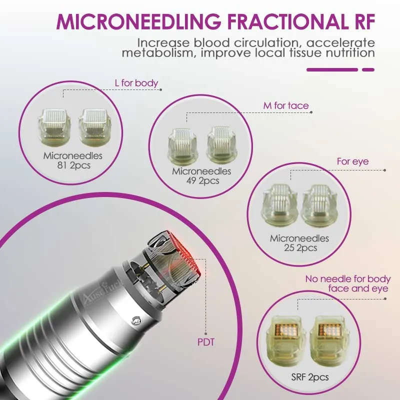 Najnowszy 2020 4in1 Thermal Cool RF Miclonedling Facial Emplying Leczenie Ciała Skóra Blizna Usuwanie Usuwanie rozstępów Usuwanie Spa